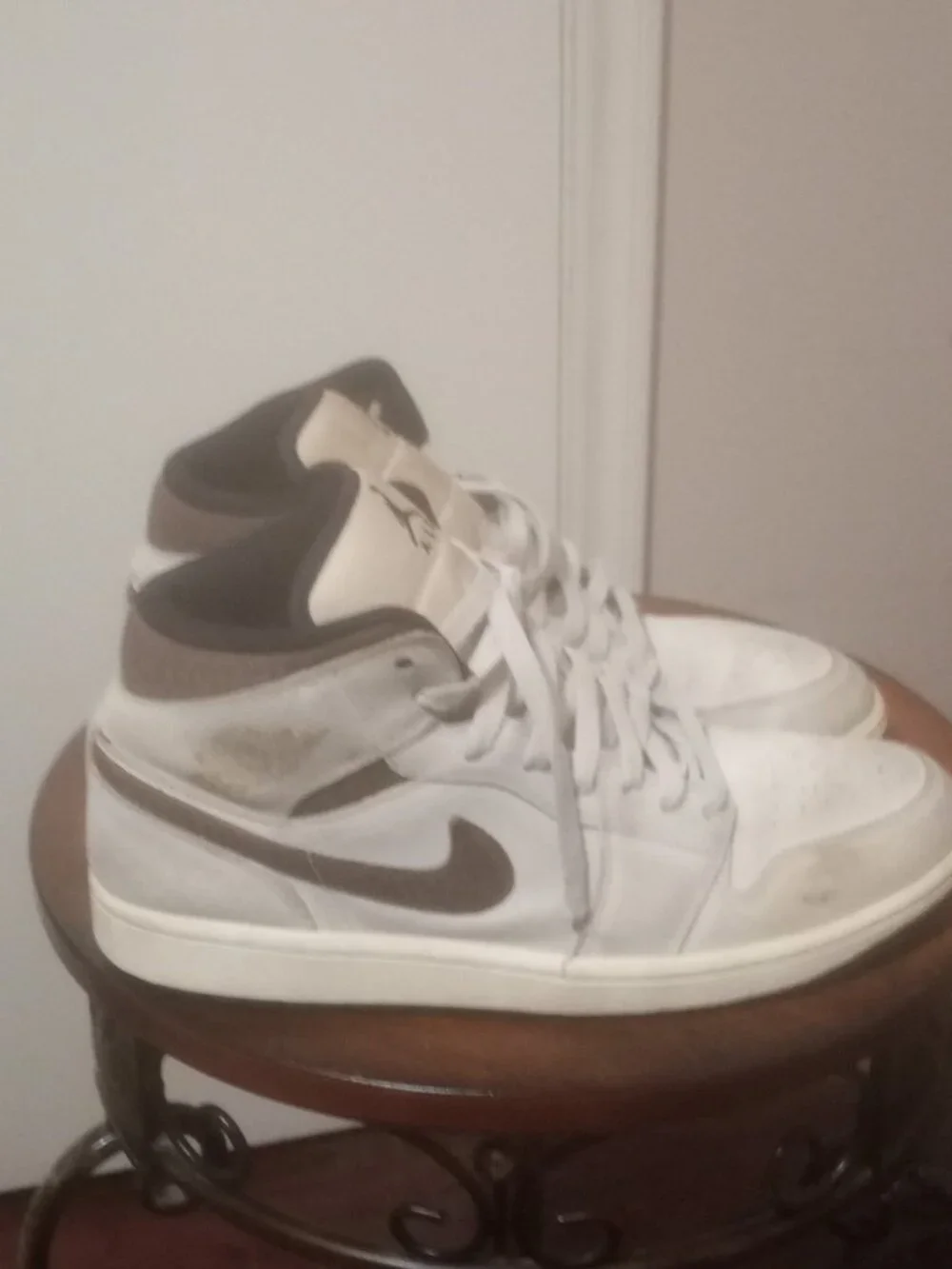 Air Jordan 1 Mid SE Brown Elephant Mens Size 10.5 Metallic Gold DZ4129 102
